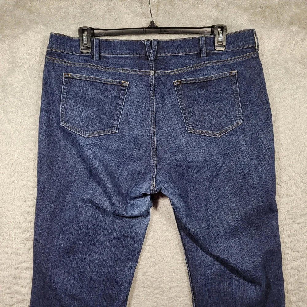 Duluth Trading Co Jeans Men 18W x 33 Blue Bootcut Stretch Denim